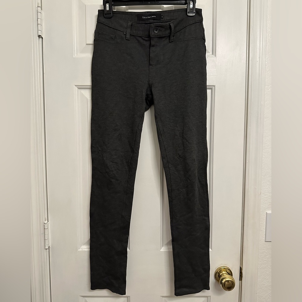 Calvin Klein Jeans Skinny Stretchy Pants Women’s 4 Full-Length Gray
